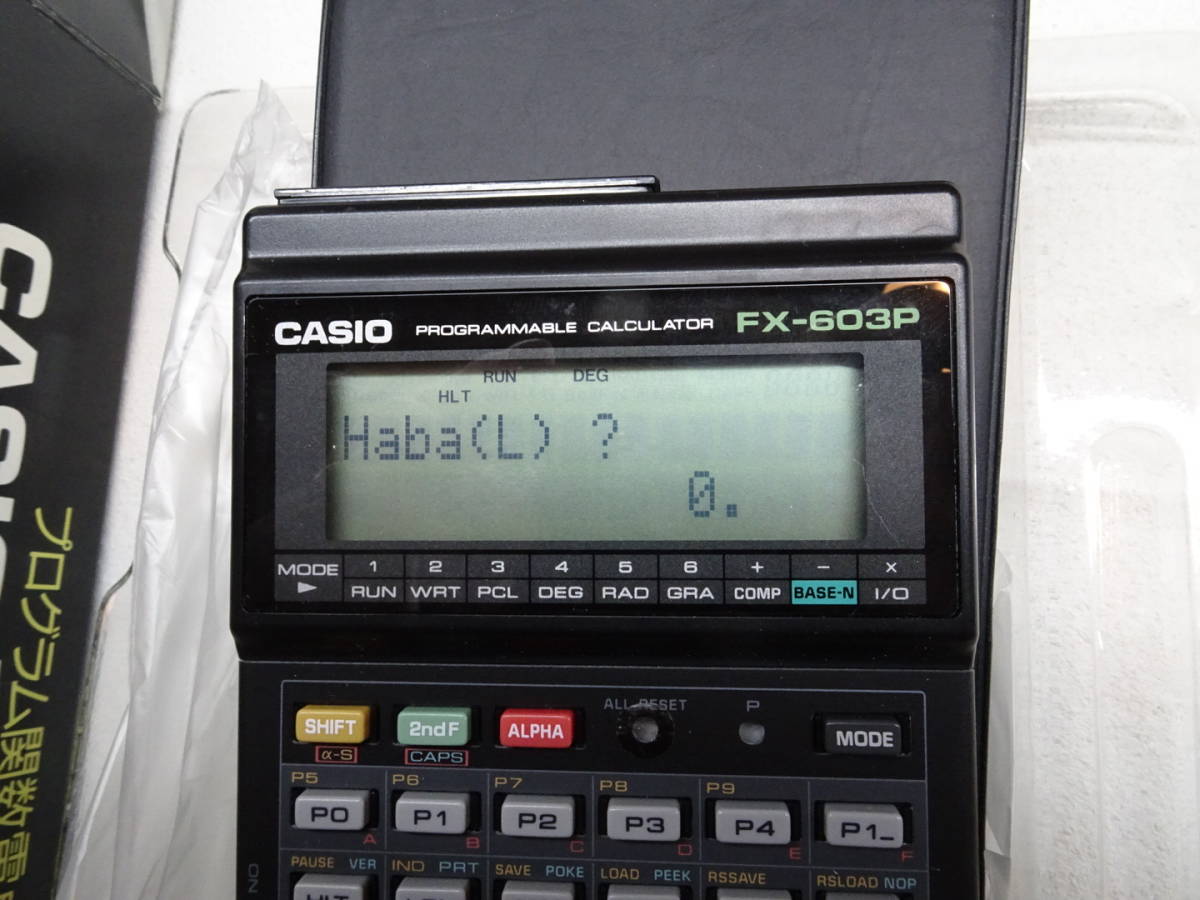 希少・名機 CASIO プログラム関数電卓 FX-603P ○ほぼ未使用○ 完全動作