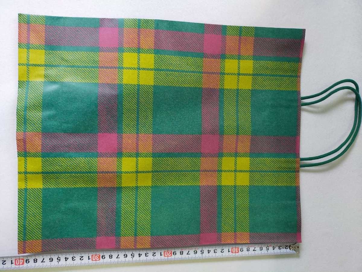 伊勢丹 紙袋 92枚セット タータンチェック 約40×32×12　92枚セット