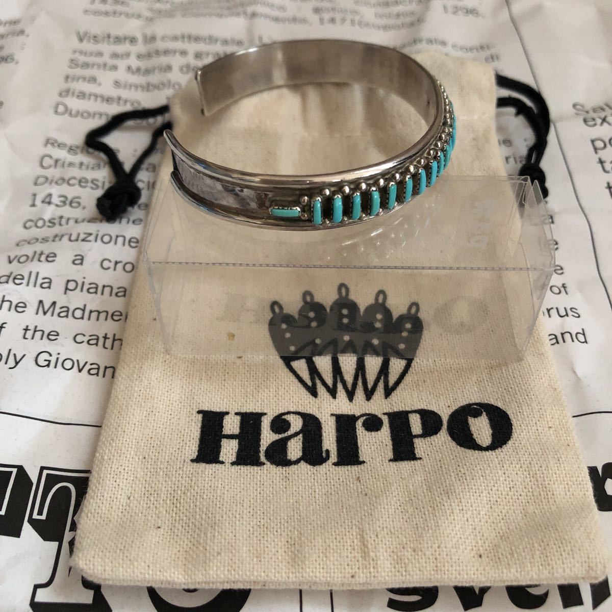 ターコイズ harpo バングル harpo ターコイズ フラワーモチーフ バングル