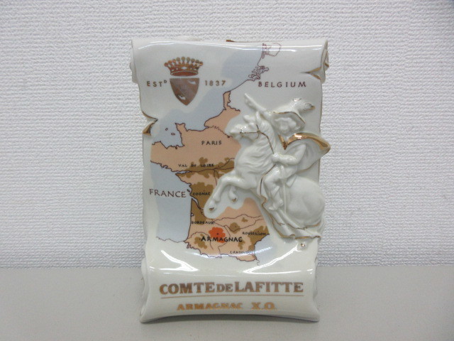 未開栓・古酒　COMTE DE LAFITTE XO　陶器ボトル　白　700ml　40%　特級　#13646 EXTRA DE LAFITTE 美品☆1円スタート☆古酒未開栓Comte Yahoo!オークション アルマニャックブランデー(コントドラ