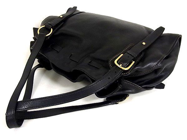 1円 □美品□ miumiu ミュウミュウ ロゴ レザー ゴールド金具