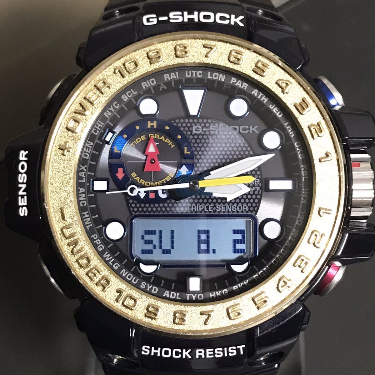 G-SHOCK GWN-1000F ガルフマスター 美品 G-SHOCK GWN-1000F-2AJF GULFMASTER ガルフマスター タフソーラー