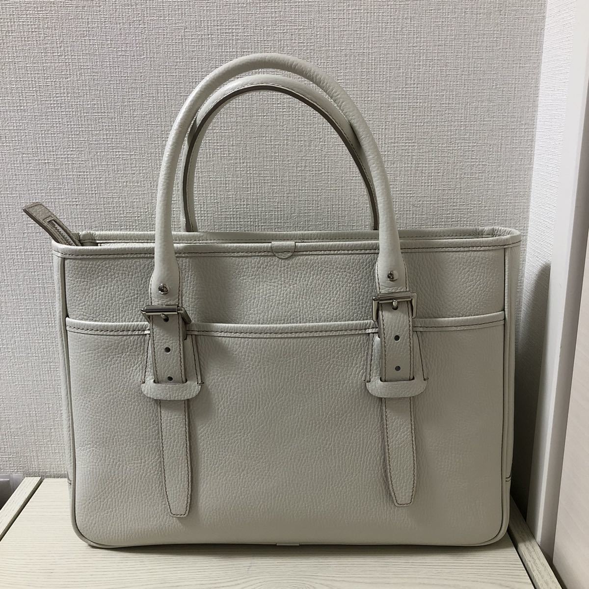 美品 三陽商会 BURBERRY BLACK LABEL バーバリーブラックレーベル 牛革 