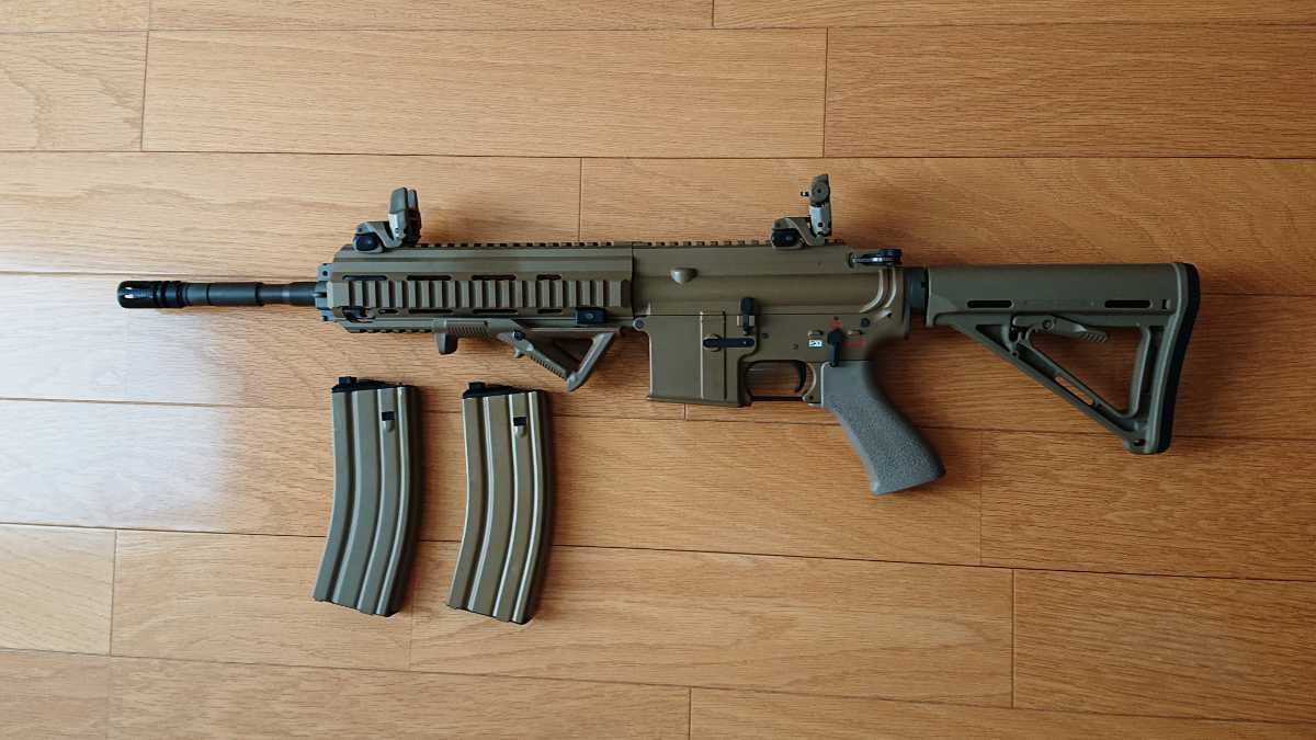 WE GBB HK416 NPAS入り TANカラー ガスブローバック カスタム