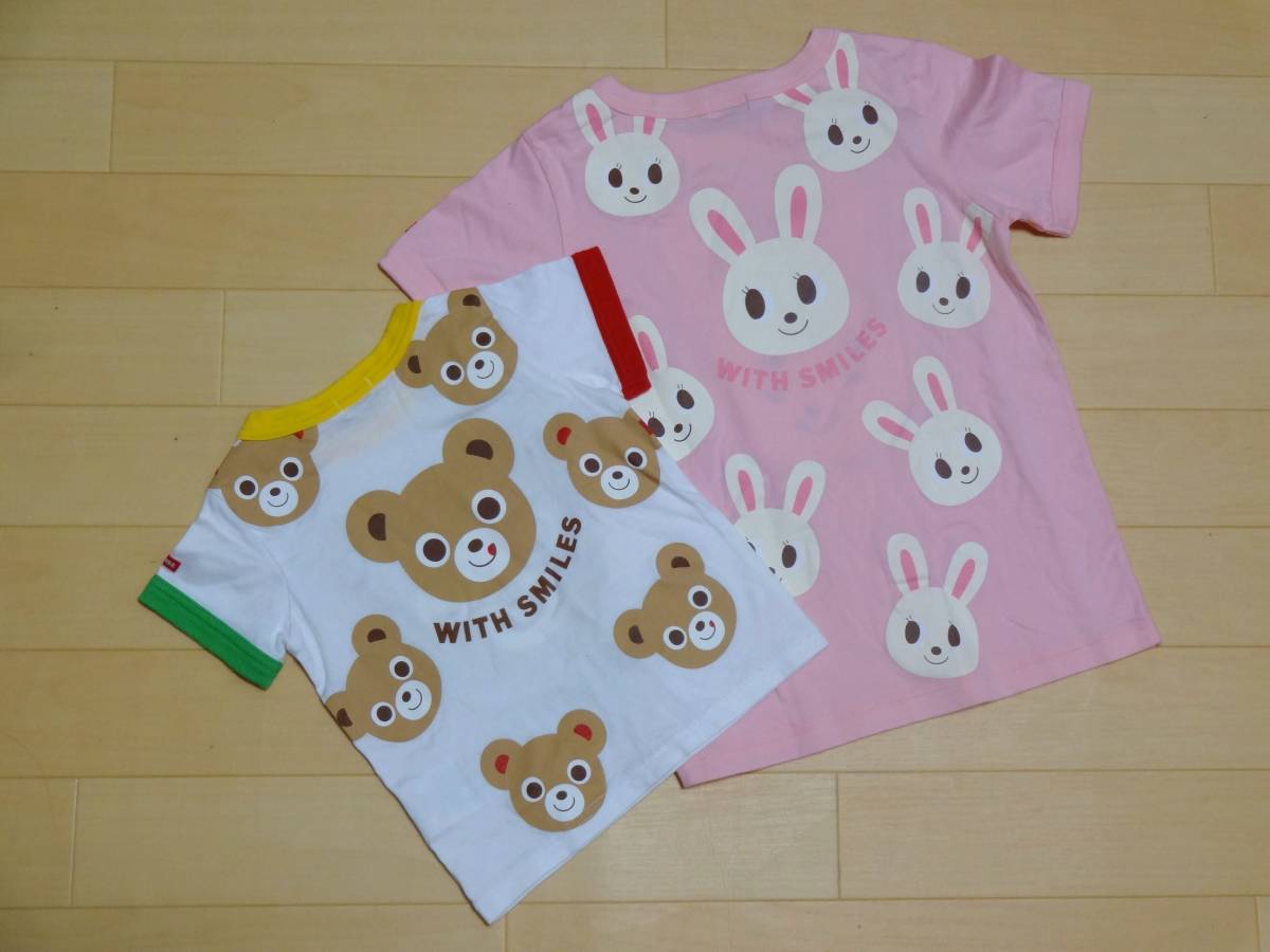 ☆ミキハウス☆うさこちゃんお顔ドン＆バックは総柄プリントの半袖T