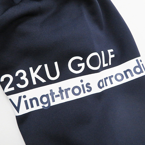 ニジュウサンクゴルフ ハイネック 23区GOLF スウェット 長袖Tシャツ サイズ：M 裏起毛 23区ゴルフトレーナーの通販 サイズ：1 サイズ：2 ゴルフ M モックネック 冬用裏フリース 新品23区GOLF ネイビー