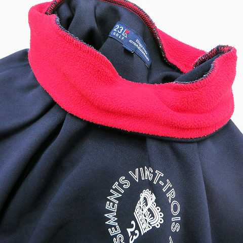 ニジュウサンクゴルフ ハイネック 23区GOLF スウェット 長袖Tシャツ サイズ：M 裏起毛 23区ゴルフトレーナーの通販 サイズ：1 サイズ：2 ゴルフ M モックネック 冬用裏フリース 新品23区GOLF ネイビー