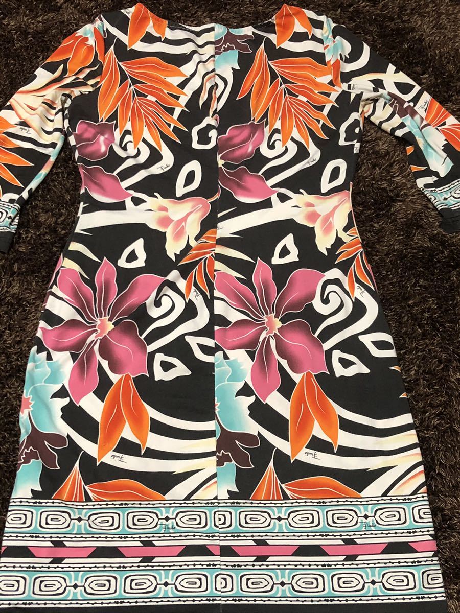 EMILIO PUCCI/エミリオ プッチ鮮やか柄奇麗ラインのワンピ⑦ エミリオ