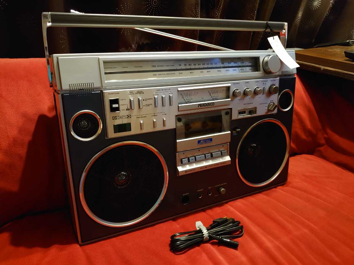 HITACHI】TRK-8600 RM PERDISCO 大型 ラジカセ RADIO CASSETTE