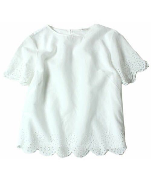 45R - 0 布帛×天竺カットワークTシャツ ブラウス Sの通販 45R□ハケ
