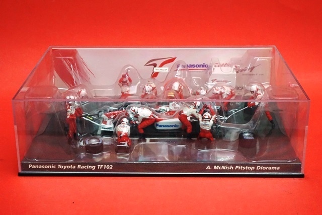 希少！ミニチャンプス 1/43 トヨタF1 TF102 ピットストップ ジオラマ ◇PMA ミニチャンプス 1/43 TOYOTA トヨタ パナソニック トヨタ