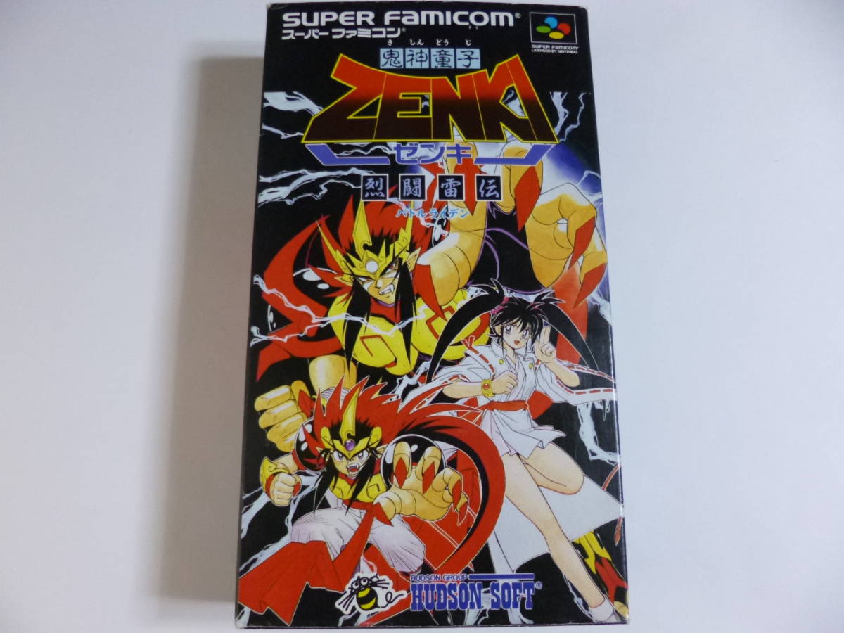 鬼神童子ZENKI SFC 鬼神童子ゼンキ 烈闘雷伝 箱・説明書付 