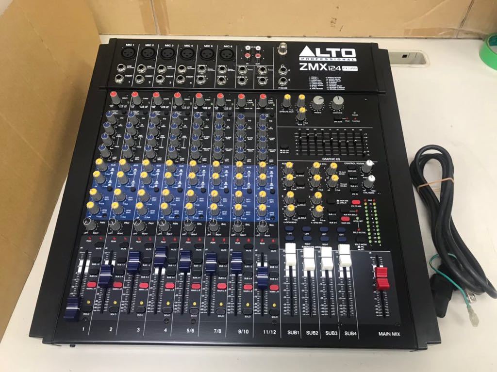 C907/ ALTO ZMX124 FX/USB ミキサー 通電確認のみ Alto ZMX 124 FX USB