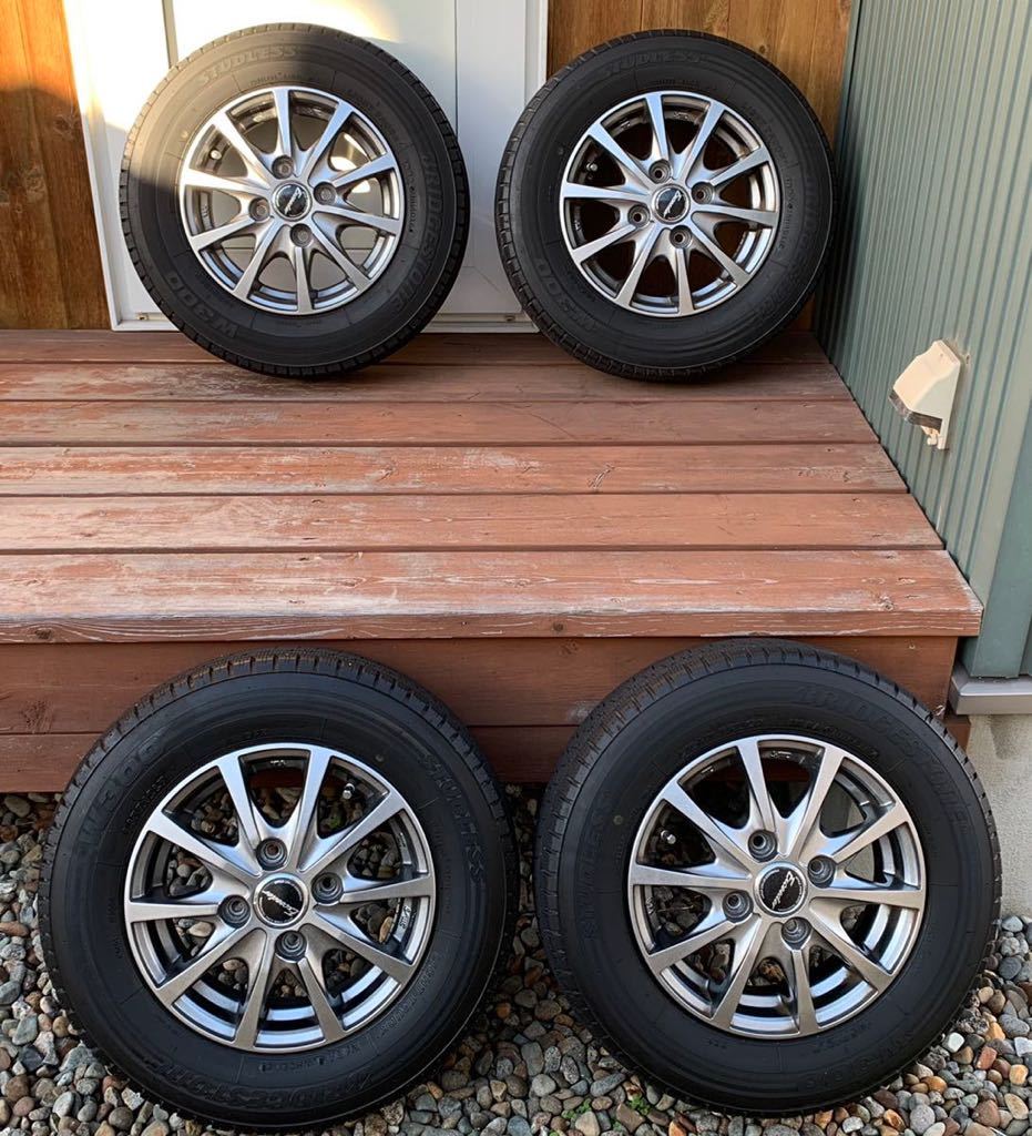 100%新品，送料無料 エブリィ スタッドレスアルミホイールセット 4本セット 145R12LT ブリヂストン300W DA16(スタッドレスタイヤ)｜売買されたオークション情報、yahooの商品情報をアーカイブ公開 - オークファン 4穴