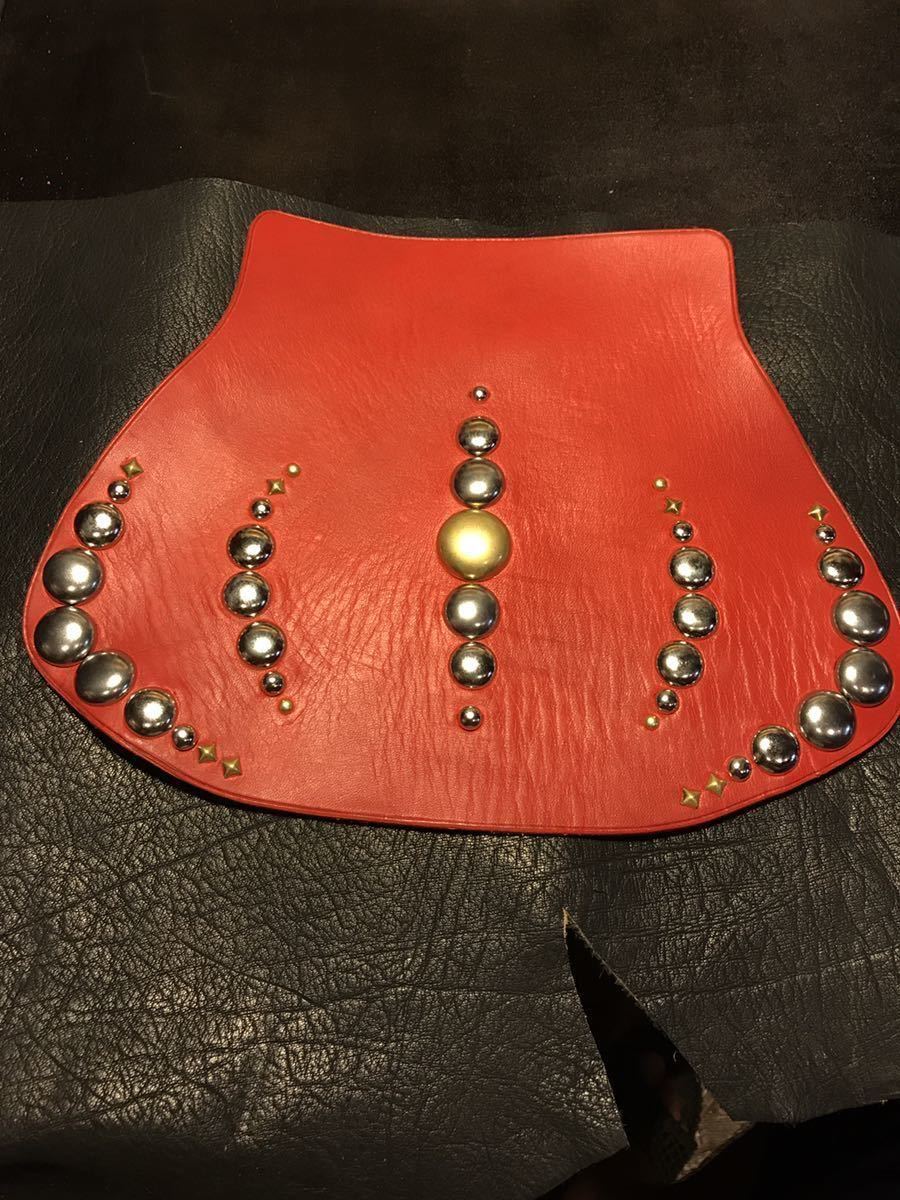 マッドフラップ① レザー　ビンテージ　チョッパー　パン　ナックル _1