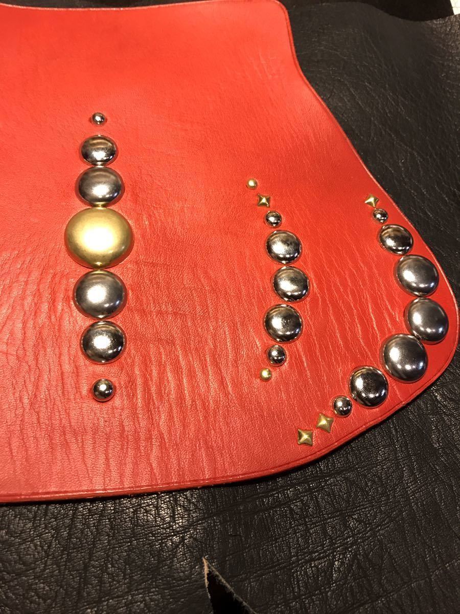 マッドフラップ① レザー　ビンテージ　チョッパー　パン　ナックル _3