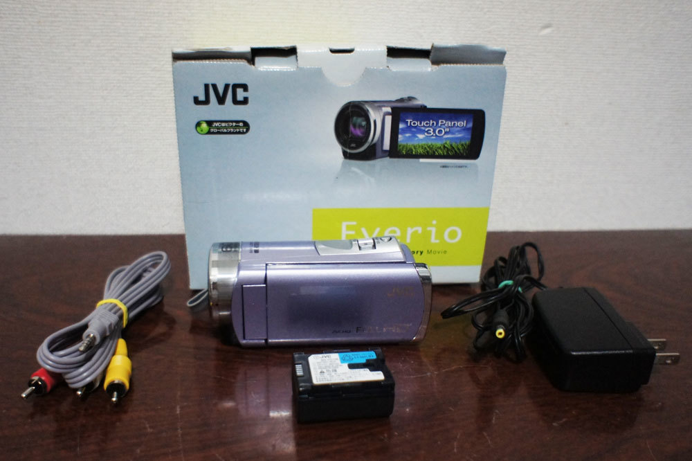 1円～ JVC【 Everio GZ-E310 】フルハイビジョン 8GB内蔵 光学40倍