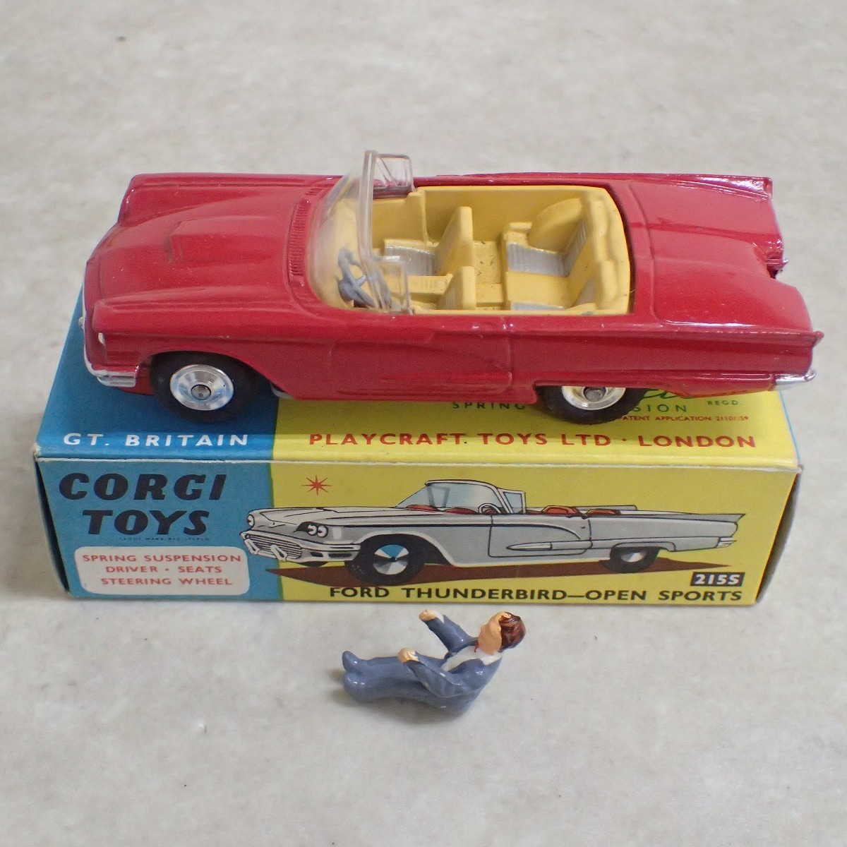 Corgi 215s Ford Thunderbird Open Sports Car Boxed as New