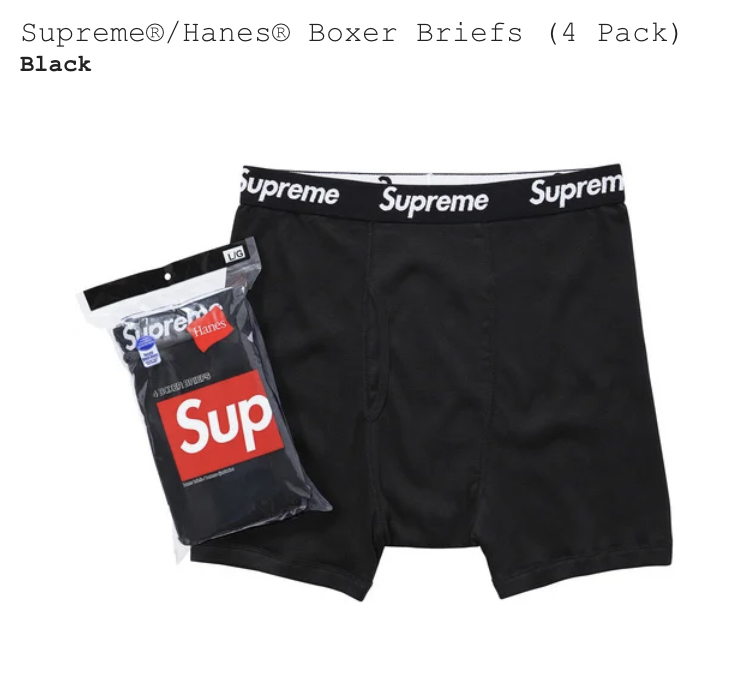 超激得，SALE 正規 黒 S 2枚 / 20aw Supreme Hanes Boxer Briefs / シュプリーム ヘインズ ボクサーパンツ pant pants ①(男性用)｜売買されたオークション情報、yahooの商品情報をアーカイブ公開 - オークファン 男性用