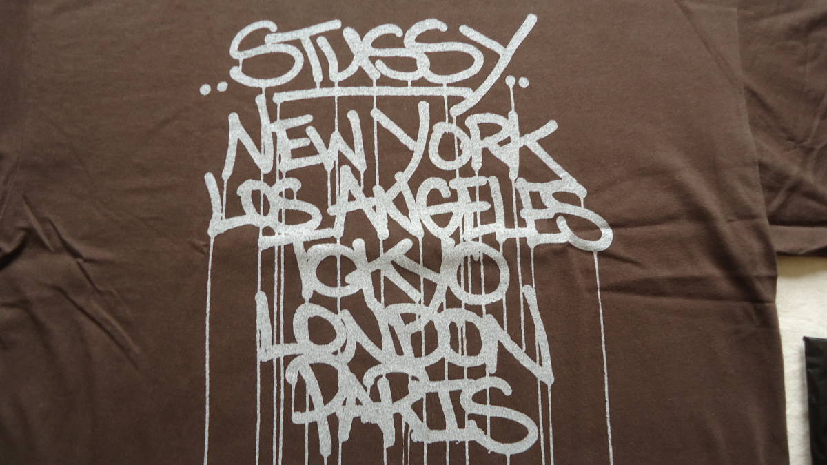 Stussy World Tour KR 2006 Tee 茶 XL ステューシー ワールドツアー 