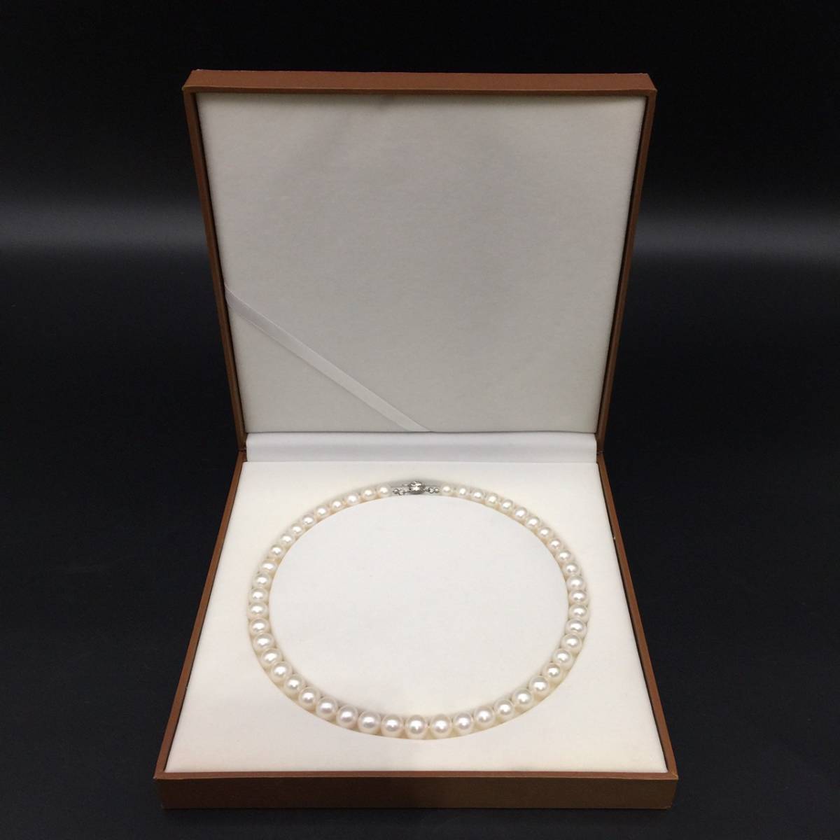 パールネックレス CHINA JEWELRY 花珠真珠 9-9.5mm 新品・未使用中国珠 