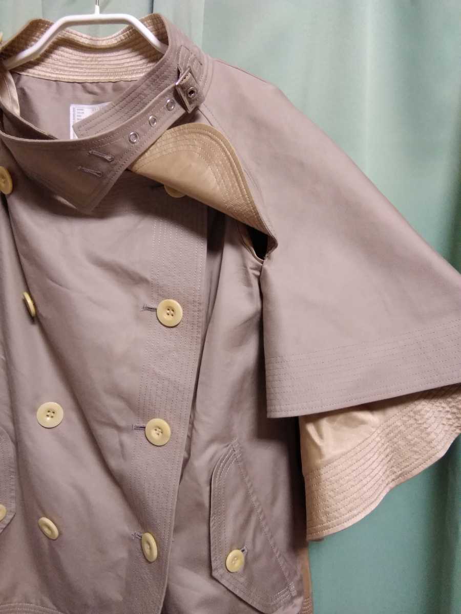1000円から！SACAI サカイ トレンチ変形 マントブルゾン ベージュ2