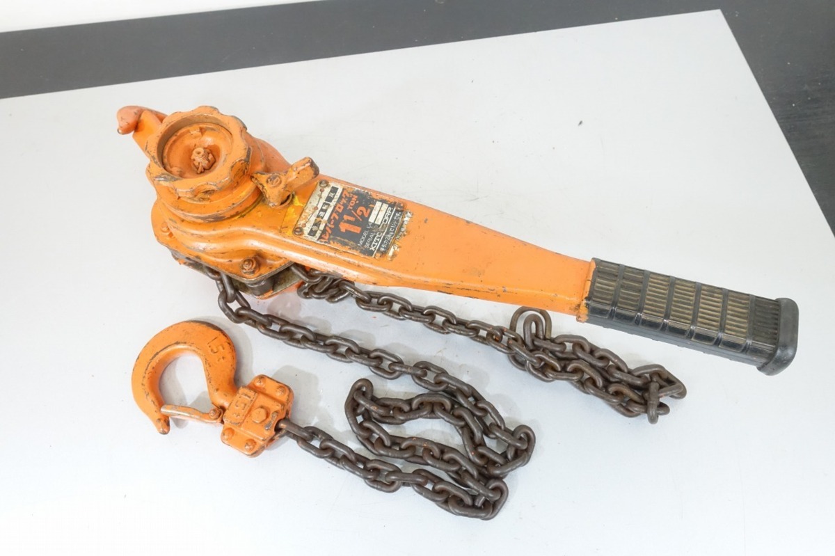 A 1.5t キトー 手動チェーンブロック L4 レバーブロック 荷締め器 1500 