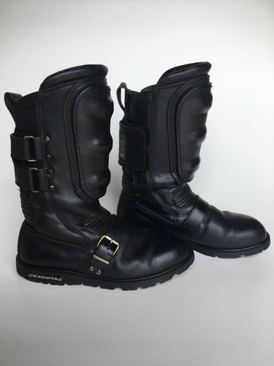BLACK SHIELD KADOYA ライディング 革靴 ブラックシールド ブーツ 