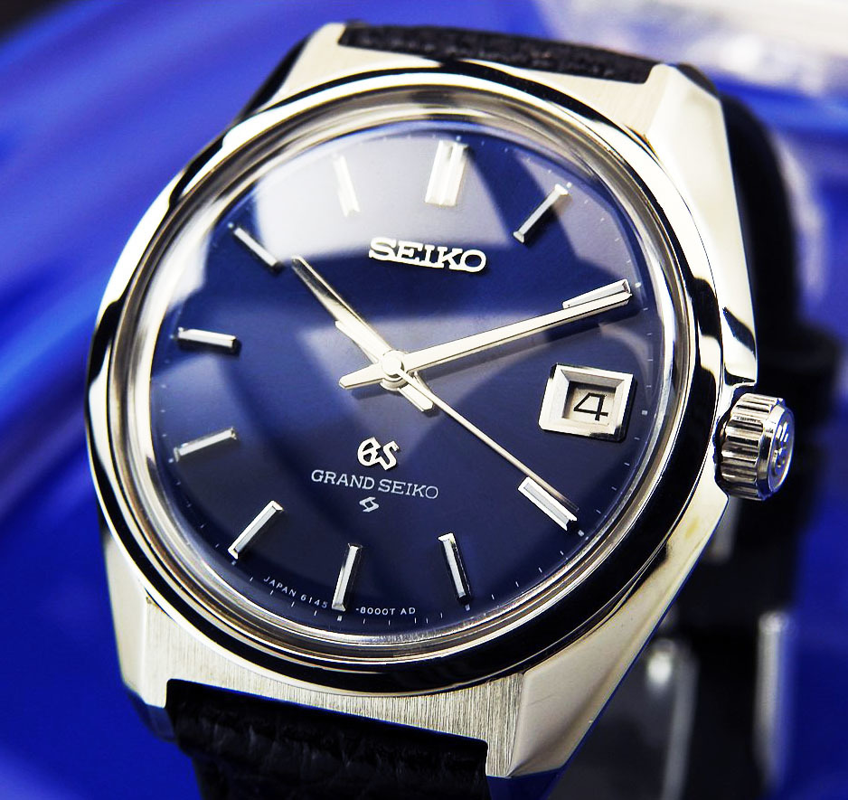  GRAND SEIKO グランド セイコー 6145-8000 Steel Blue Dial メンズ 自動巻き OH済み(グランドセイコー)｜売買されたオークション情報、yahooの商品情報をアーカイブ公開 - オークファン グランドセイコー