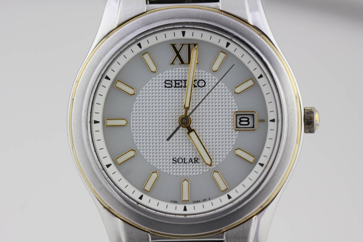 ソーラー 腕時計 セイコー SEIKO メンズ V145-0BK0 サファイアガラス 