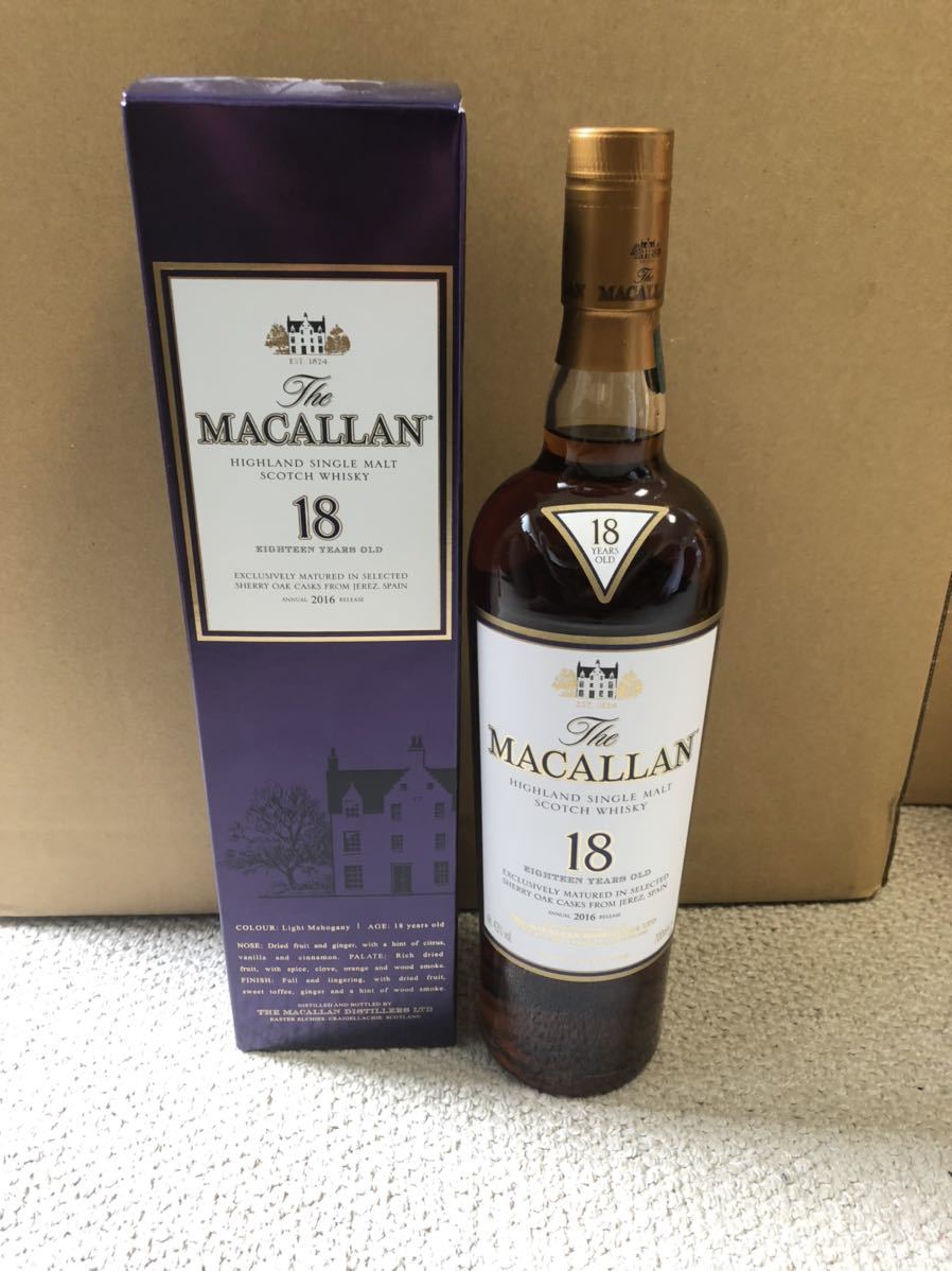 【品質保証，大人気】 MACALLAN マッカラン 18年 2016 リリース 箱付き 700ml スコッチ ウイスキー古酒 マイレージ サントリー(スコッチ)｜売買されたオークション情報、yahooの商品情報をアーカイブ公開 - オークファン スコッチ