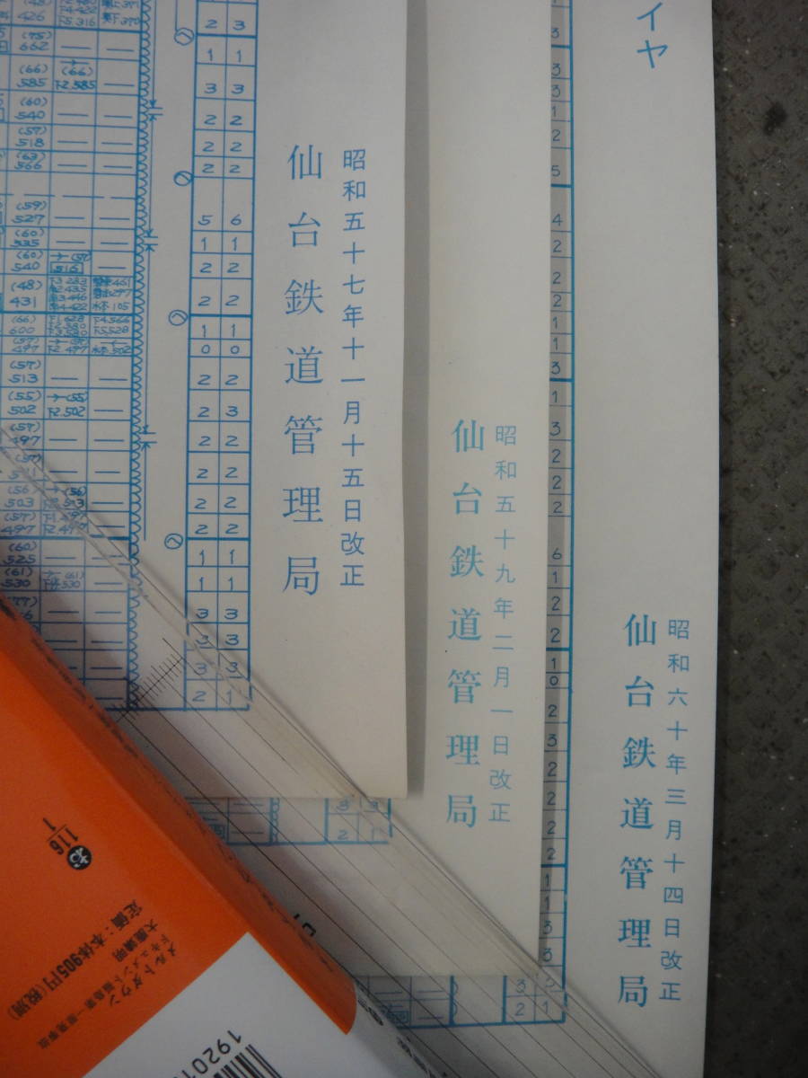 列車ダイヤ 東北本線・東北貨物線・塩釜線 昭和47年～昭和60年（7年分