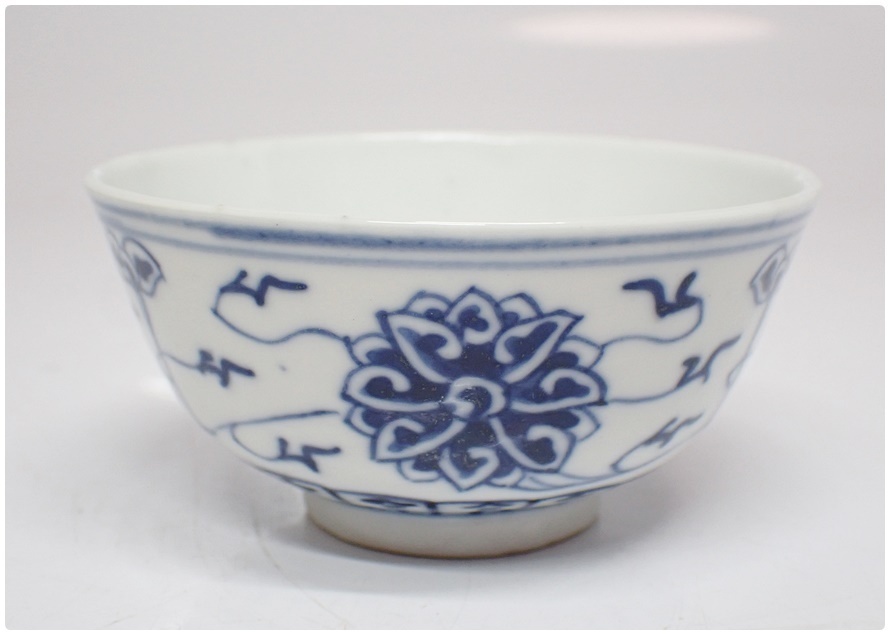 青花 - おくむら 茶碗 中国清時代 青花鉢3客 口径12⁄9.5㎝ 東