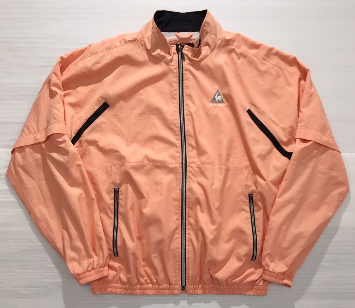 爆買い，正規品 le coq sportif GOLF ルコックゴルフ ロゴ刺繍 裏地メッシュ フルジップ 2way ウインドジャケット ピンク L(ルコック)｜売買されたオークション情報、yahooの商品情報をアーカイブ公開 - オークファ ジャンパー、ジャケット