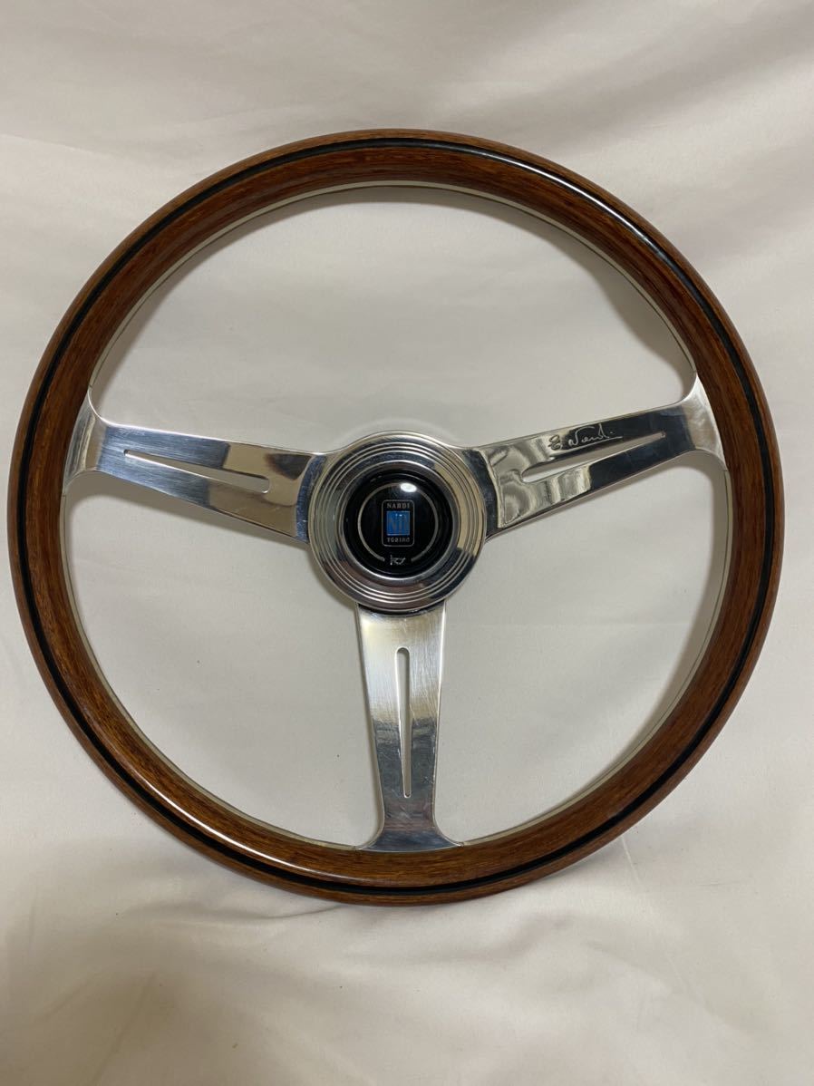 当時物ナルディウッドステアリング36π 美品】当時物 ナルディ NARDI クラシックウッド ステアリング 36.5φ