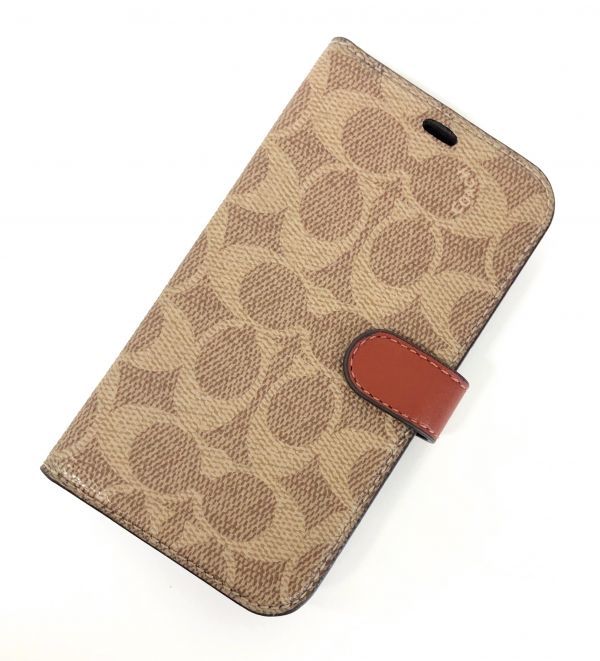 【新品・未使用】Coach コーチ スマホケース  iPhone11Pro θ COACH/コーチ IPHONE 11Pro フォリオ シグネチャー キャンバス