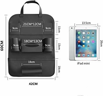 Balanada シートバックポケット 車用収納ポケット 収納ホルダー レザー製 iPad mini スマホ 傘など幅広く収納可_4