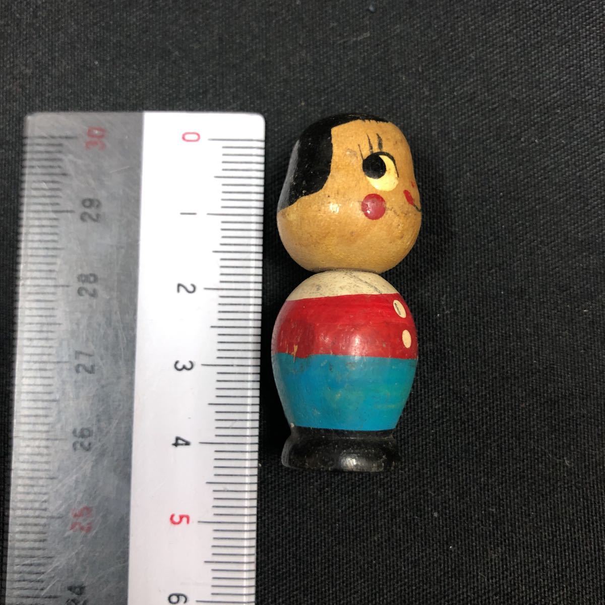 不二家 こけし ペコちゃん ハイカップ おまけ 人形 木製 当時物 レトロ 