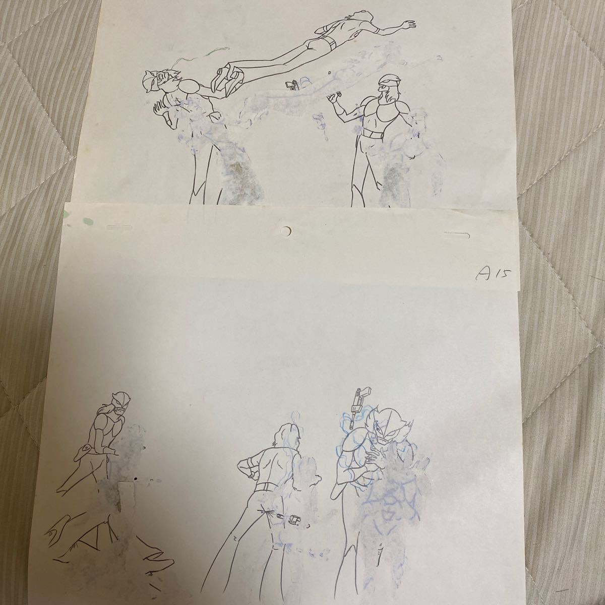  科学忍者隊ガッチャマン ギャラクターと闘うジョーのセル画トレース用鉛筆下絵(科学忍者隊ガッチャマン)｜売買されたオークション情報、yahooの商品情報をアーカイブ公開 - オークファン 科学忍者隊ガッチャマン