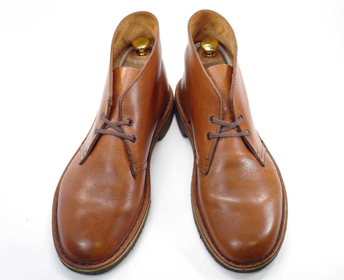 Clarks Wallabee レザー ブーツ 26〜26.5cm 茶 CLARKS クラークス