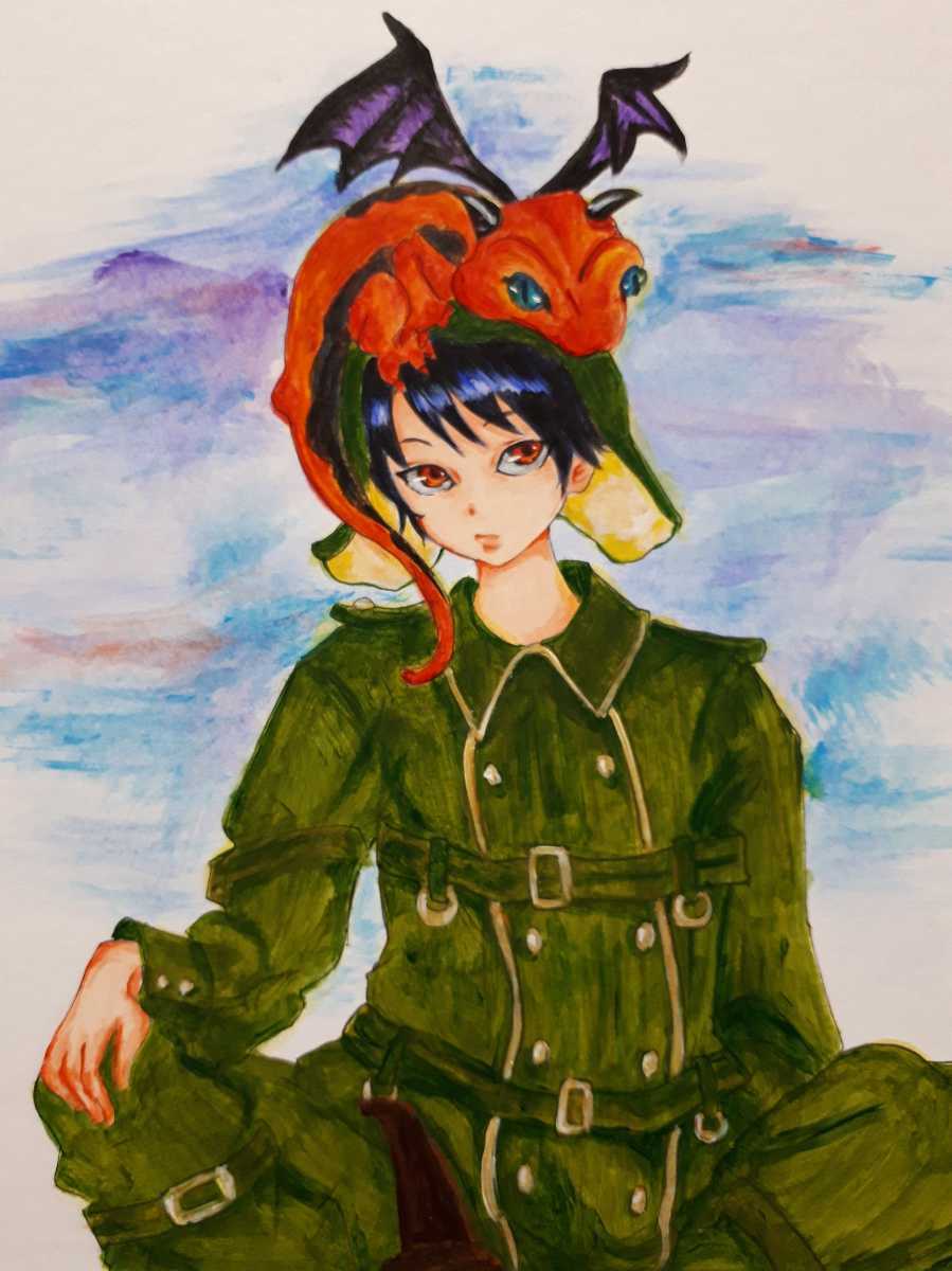 手描きイラスト オリジナル 中色紙 アクリルガッシュ 少年 ミリタリー 戦場の迷子 手描きイラスト 売買されたオークション情報 Yahooの商品情報をアーカイブ公開 オークファン Aucfan Com