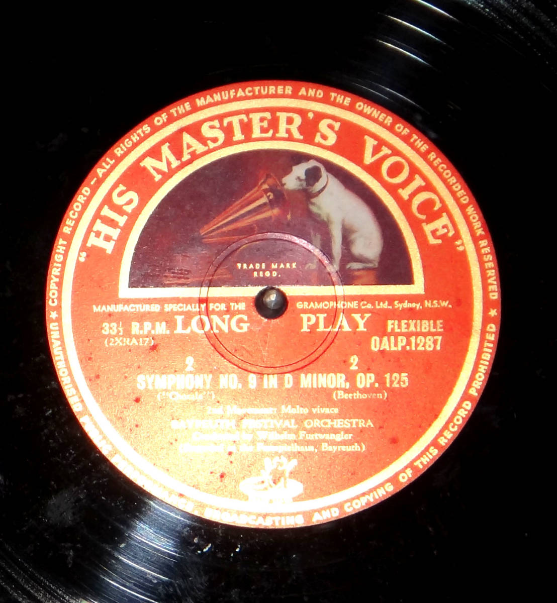 極美! HMV QALP1286-7 ベートーヴェン交響曲9番 フルトヴェングラー