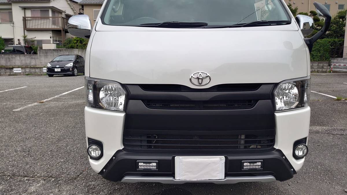 セカンドハウス　ハイエース用　4型ヘッドライトカバー　ライトスモーク_5