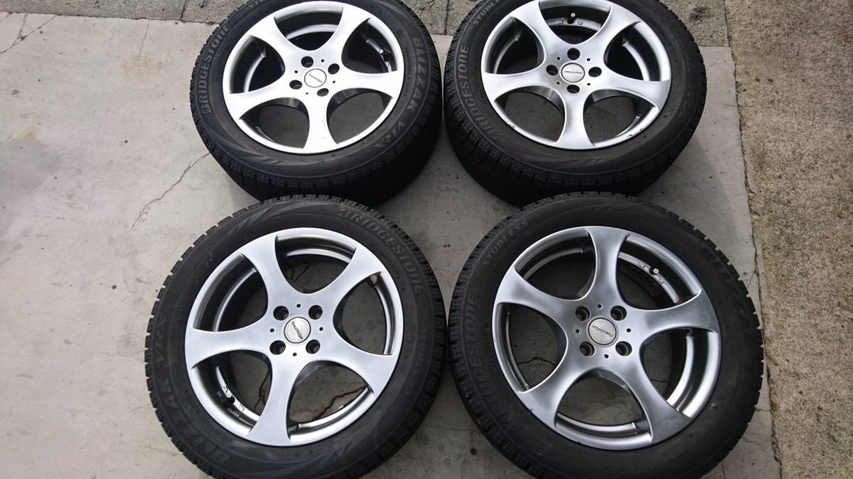 195/55R16ブリヂストンブリザックVRV2＋MINI純正ホイール④本 送料無料】195/55R16 ブリザックVRX中古4本アルミホイールセット ミニ