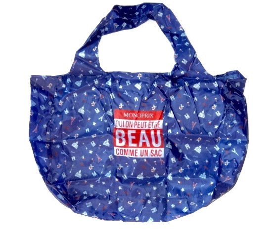 日本未発売 MONOPRIX モノプリ パリ エコバッグ 新品 エッフェル塔 青