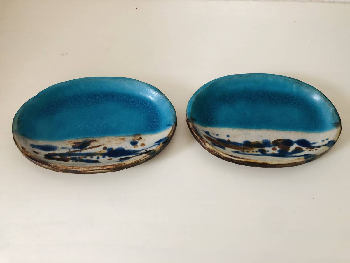 やちむん 沖縄 沖縄工芸 沖縄のやちむん小皿2枚 豆皿 琉球ガラス 陶器 