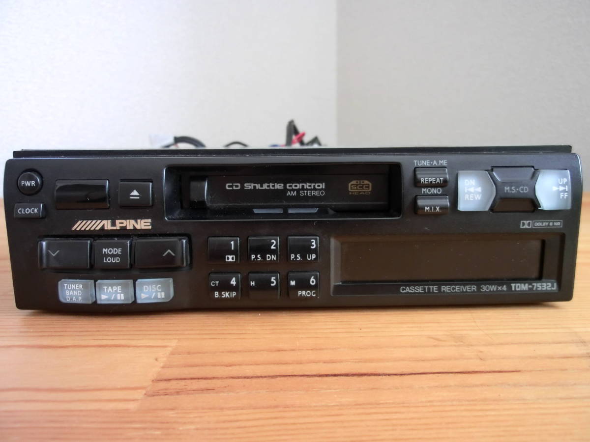 当時物！動作品！アルパイン TDM-7532J カセットデッキ カーステレオ