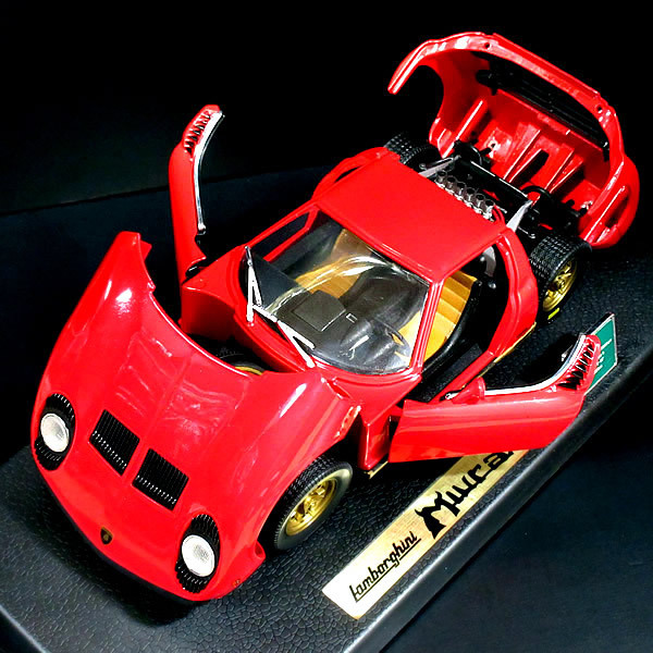 訳あり アンソン 1/18 ランボルギーニ ミウラ (レッド) ミニカー