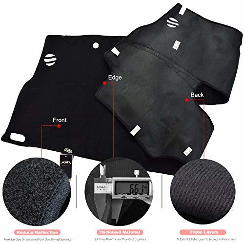 シークレットセール★現品限り　色black Xukey ダッシュマット ダッシュボード日焼け止め UVカット 高品質 ポリエステル_3