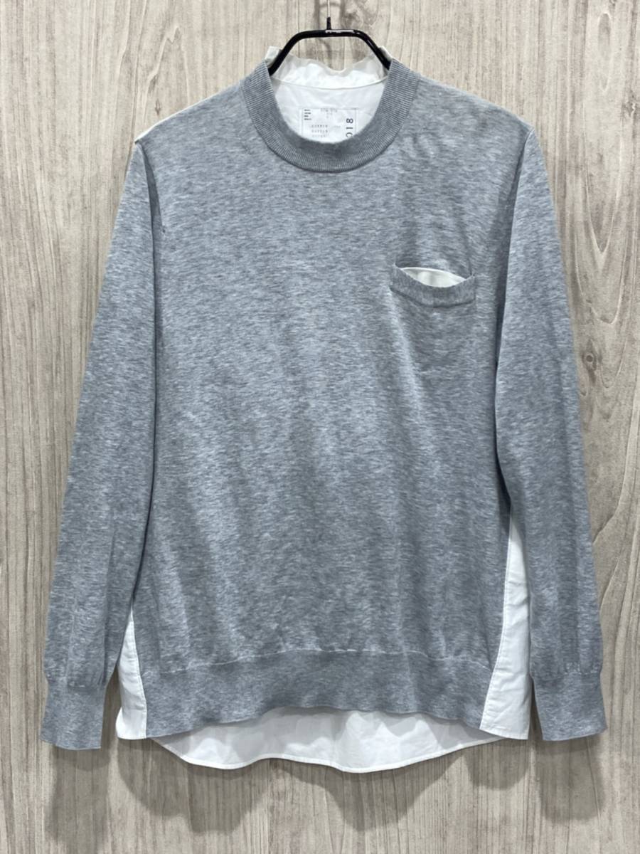 33 割引グレイ系 S 第1位獲得 Sacai メンズ ニット グレー ニット セーター トップスグレイ系s Urbanfarminginstitute Org